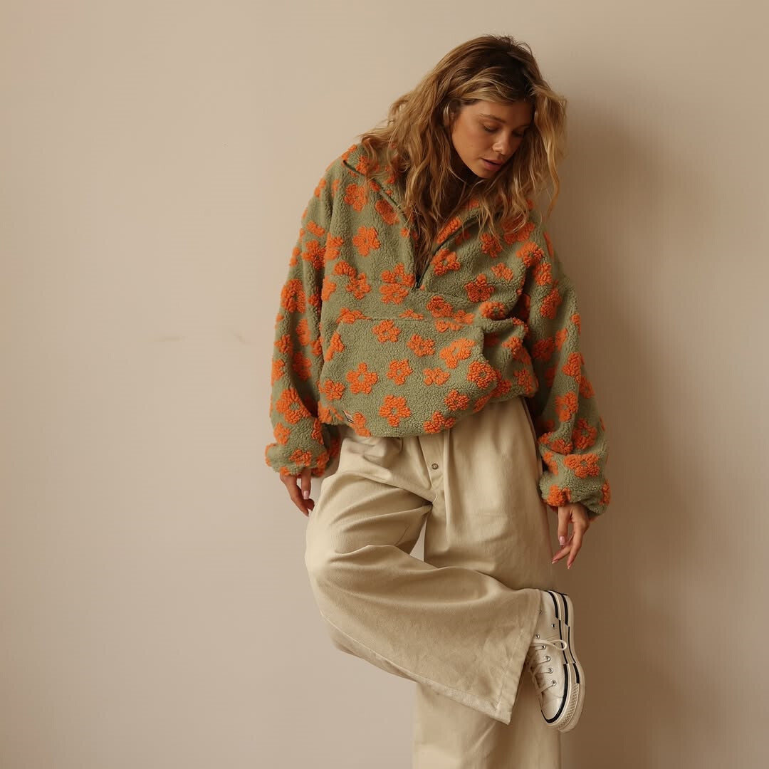 Daisy™ | Floral Sherpa Fleece Pullover