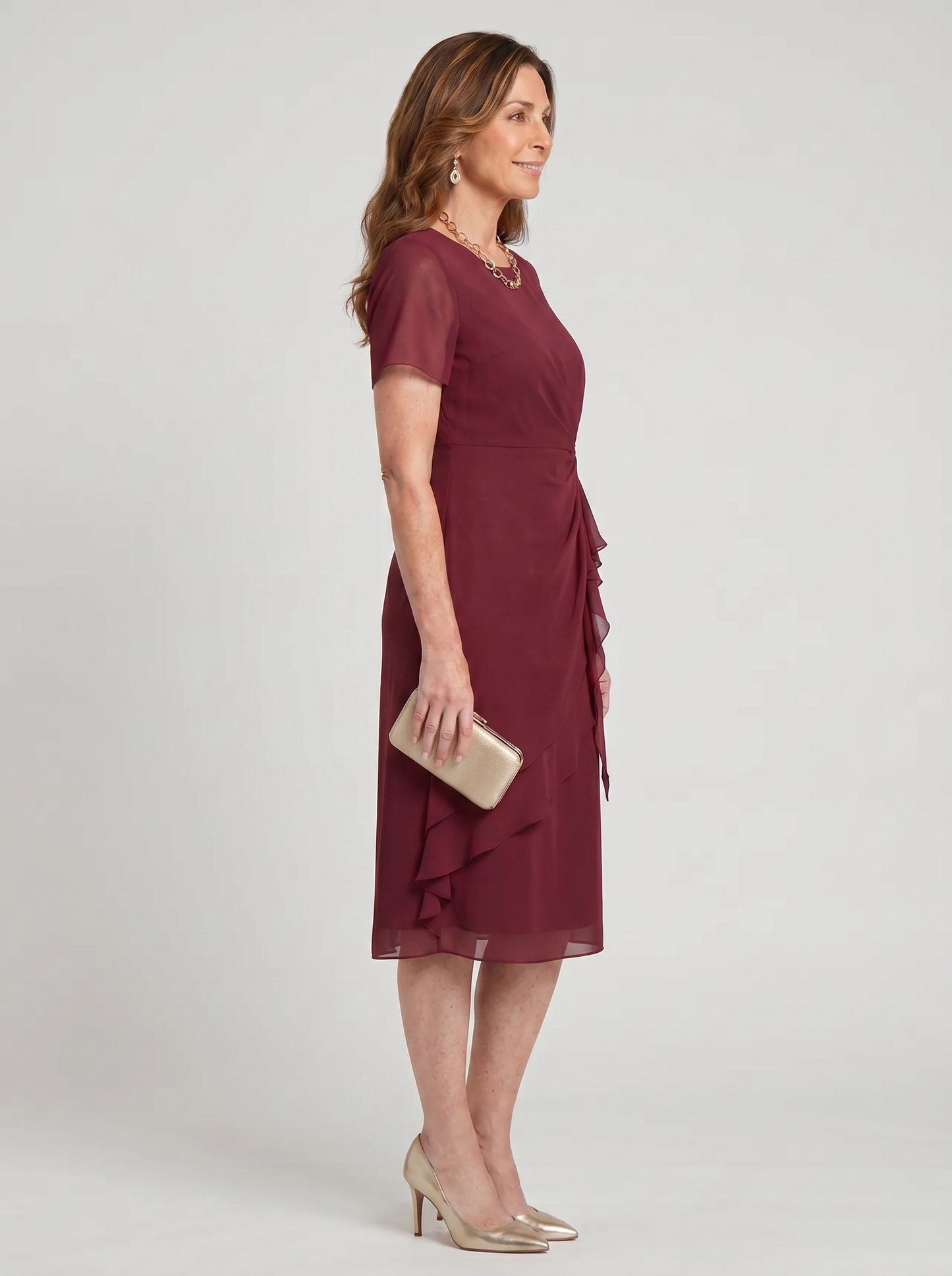 The Sara™ — Draped Elegant Dress