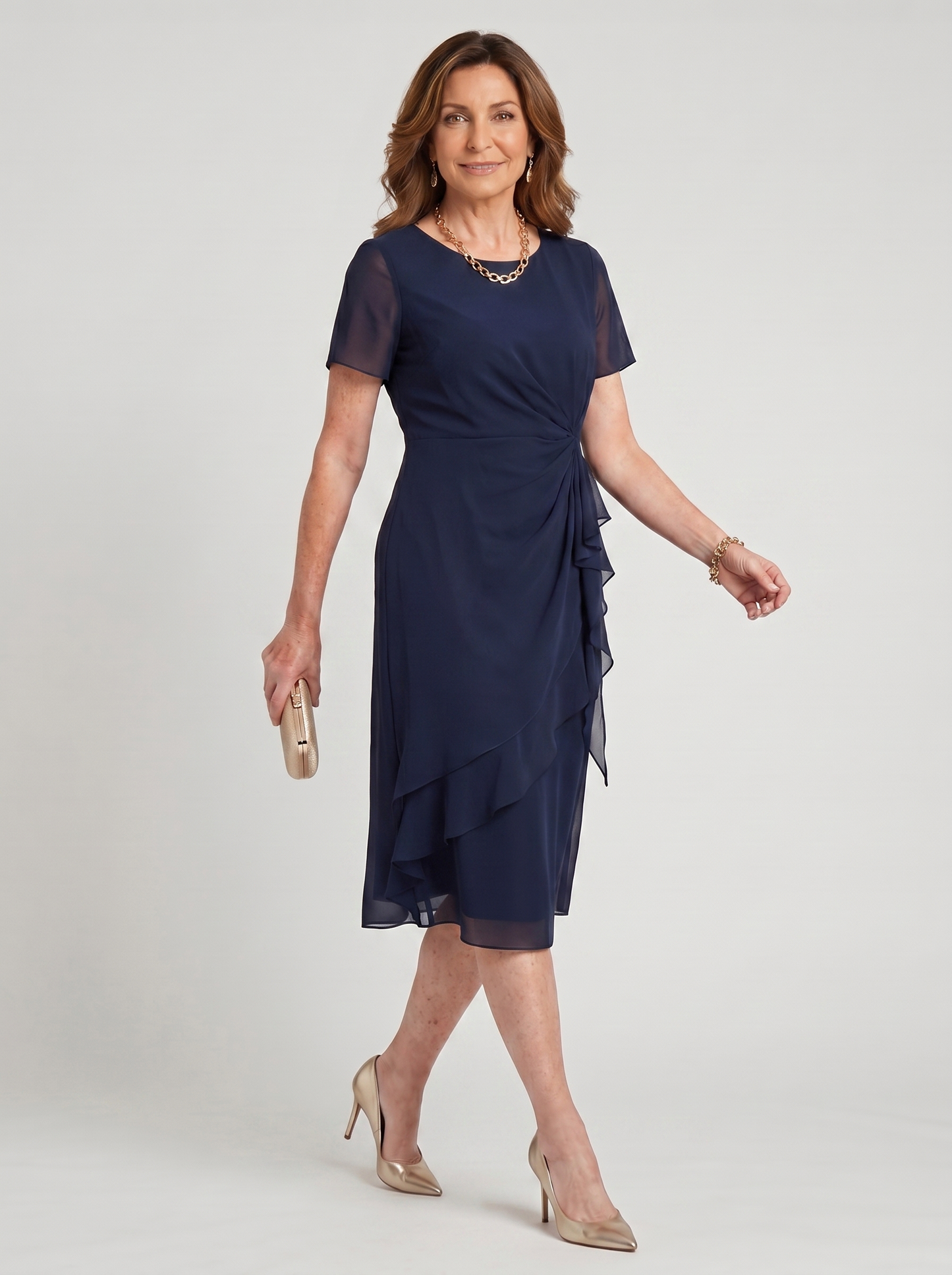 The Sara™ — Draped Elegant Dress