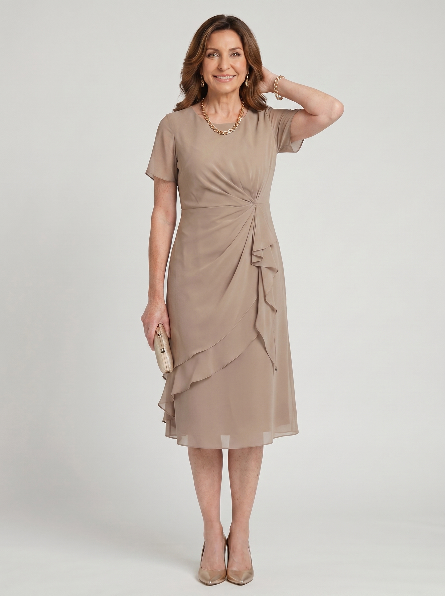 The Sara™ — Draped Elegant Dress