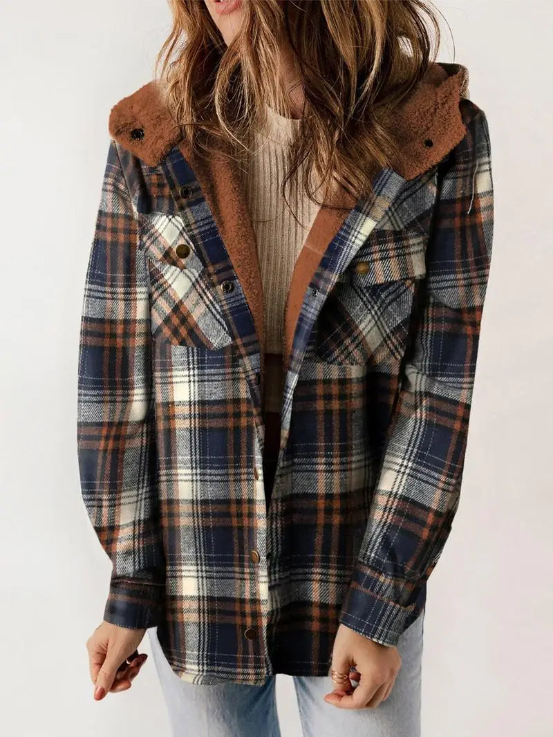 Esther | Cozy Plaid Fleece-Lined Jacket