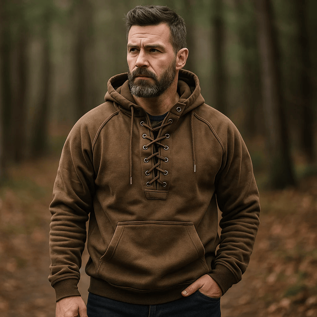 The Ronan™ | Rugged Heritage Lace-Up Hoodie