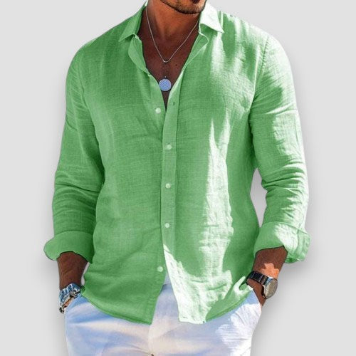The Mason™ | Premium Linen-Blend Relaxed Shirt