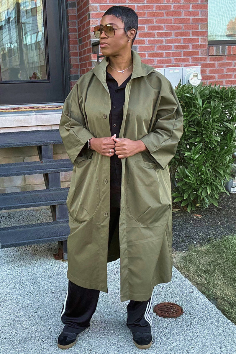 Indigo | Oversized Windbreaker Jacket
