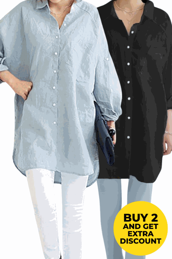 Evie | Oversized Linen Shirt
