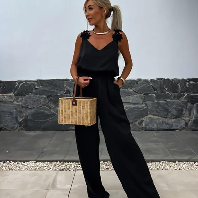 Matilda | Sleeveless Wide Leg Jumpsuit