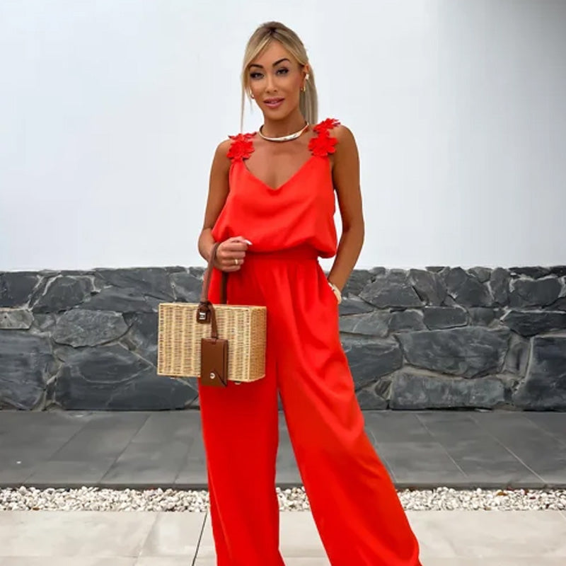 Matilda | Sleeveless Wide Leg Jumpsuit